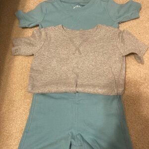 Primary Kids Pajama Set in Blue and Gray